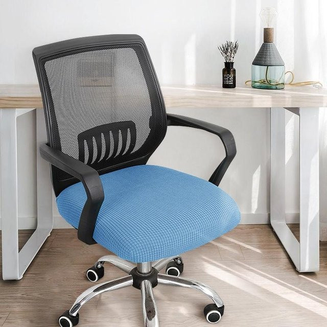 Bestbags Universal Bürostuhl Sitzbezug mit geteilten Armlehnen in Blau, verdickter Stretch-Sesselbezug aus Polyester und Elastan - Bild 1