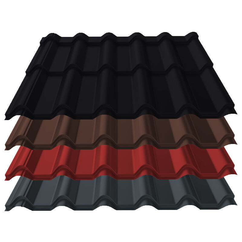 Blachotrapez GmbH Pfannenblech Diament+ aus Aluminium in Multicolor, Modullänge: 350 mm, Stärke: 0,60 mm, 25 µm Stucco - Bild 1