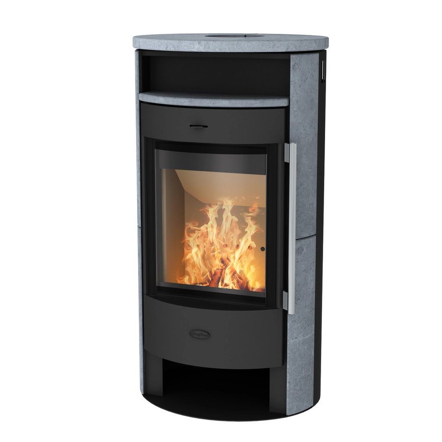 Fireplace Kaminofen Durango Speckstein Schwarz Grau 6 kW B: 121,0 cm, H: 104,8 cm, T: 55,2 cm - Bild 2