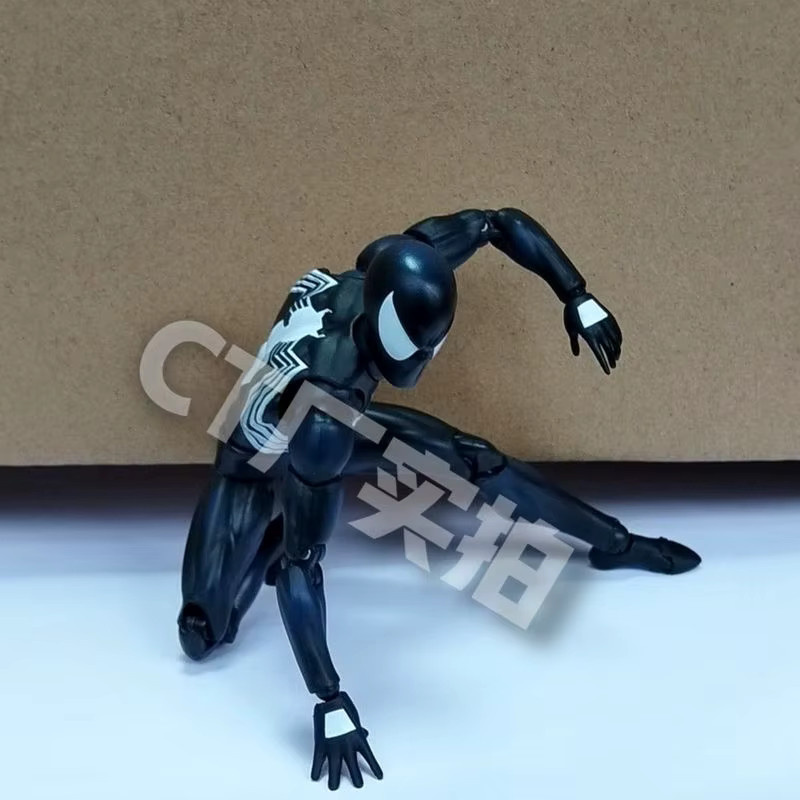 Bandai Marvel Spiderman Mafex 147 Symbiotischer Schwarzer Anzug Venom, Actionfigur - Bild 3