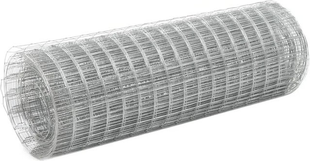 vidaXL Maschendraht aus verzinktem Stahl in Silber, B: 10 m, H: 0,5 m - Bild 1