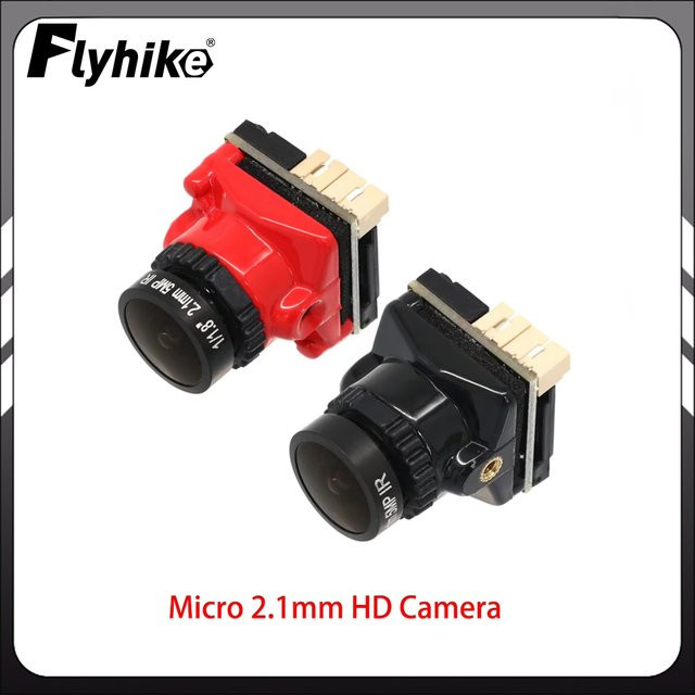 Flyhike Mini HD-Kamera 1800TVL FPV-Kamera mit internem OSD in Rot für RC-Drohnen - Bild 1