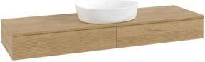 V&B Waschtischunterschrank Antao mit Frontstruktur in Honey Oak, B: 160 cm, T: 50 cm - Bild 1