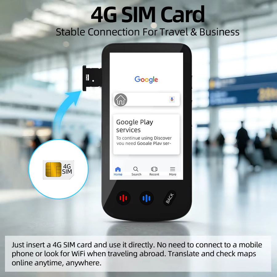 MSAI Echtzeit-Sprachübersetzer in Schwarz mit Offline- und WLAN-Funktion für 160 Sprachen inklusive Fotoübersetzung für Reisen und Business - Bild 7