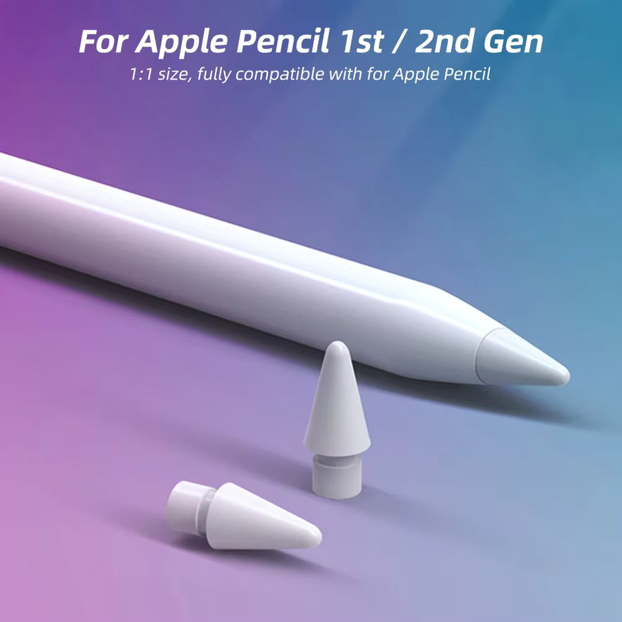 Doppelschichtige Ersatzspitzen für Apple Pencil 1. und 2. Generation in Weiß für iPad Stylus Pen - Bild 2