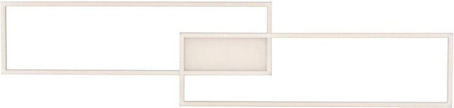 Just Light LED-Deckenleuchte Asmin in Stahlfarben, dimmbar mit Fernbedienung, B/H/T: 25,5 x 6,0 x 109,5 cm - Bild 1