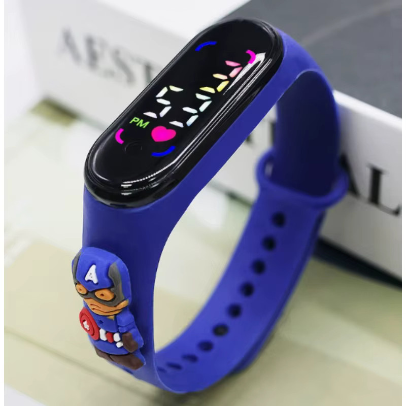 Bandai Smartwatch, Marvel, Schwarz, Kunststoff, Silikon, Sport - Bild 4