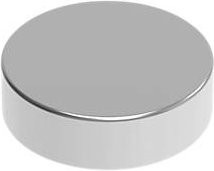 MAUL Neodym-Scheibenmagnet aus Edelstahl in Silber, 10 Stück, Durchmesser: 10 mm, Dicke: 1 mm - Bild 1
