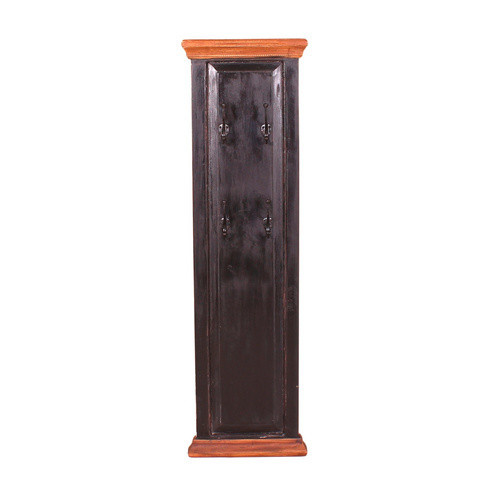 SIT Wandgarderobe CORSICA aus Mangoholz und MDF mit 4 Haken, Schwarz/Braun, B/H: 110 x 35 cm - Bild 2