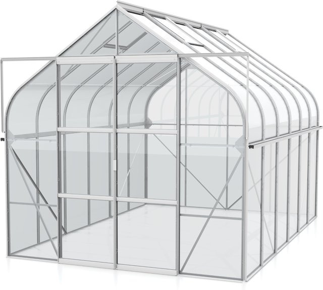 Vitavia Gewächshaus Diana 8300 aus eloxiertem Aluminium mit 8,3 m² Fläche und 3 mm ESG-Glas - Bild 1