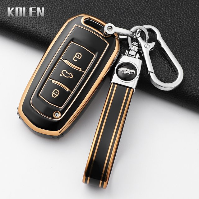 KOLEN TPU Schlüsselhülle für Geely Emgrand 7, GX3, Atlas, GS, NL3, Gili, EX7, GT, GC9 in Schwarz - Bild 1