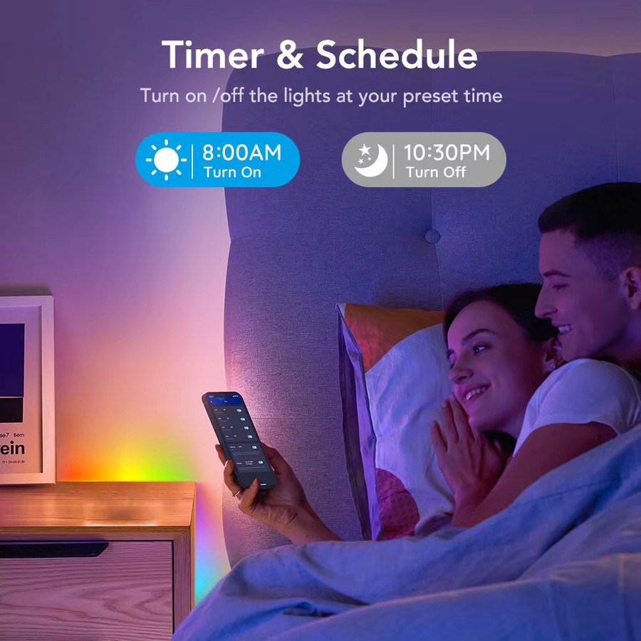 Teopek Tuya Wifi LED Controller C01W C05W Dimmer für CCT RGB CCTRGBW Licht mit App- und Sprachsteuerung via Alexa und Google Home, Schwarz - Bild 5