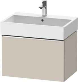 Duravit Waschtischunterschrank D-Neo wandhängend in Beige und Weiß mit einer Schublade, B: 68,4 cm, T: 44,2 cm, H: 44,0 cm - Bild 1