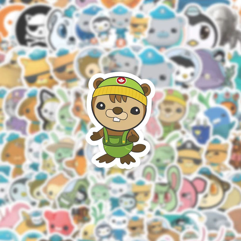 FANLU Die Octonauts Aufkleber Set mit Barnacles und Shellington, wasserfeste Cartoon Doodle Sticker für Kinder, mehrfarbig - Bild 3