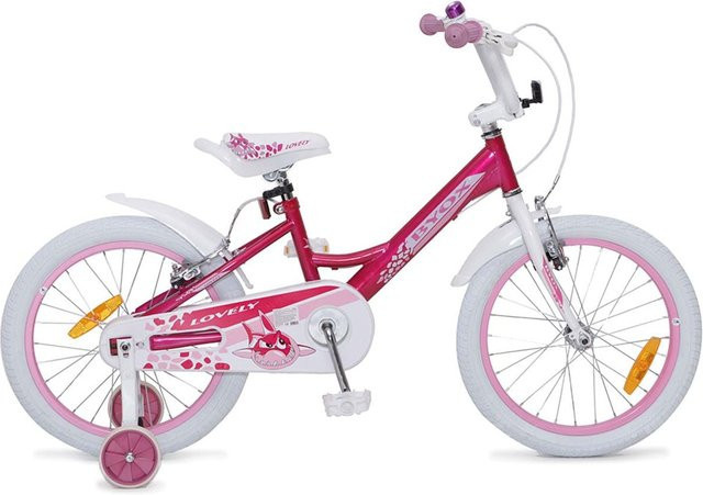 Byox Kinderfahrrad Lovely 18 Zoll mit Stützrädern, Klingel, Reflektoren, ab 5 Jahren - Bild 1