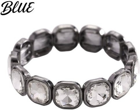 SILVERHOO Stilarmband Damen, Perlen, Kristall, Schwarz - Bild 1