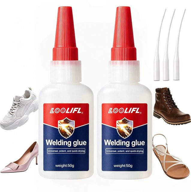 LOOLIFL Schuhreparaturkleber Transparent 50g - Wasserfester Superkleber für Gummisohlen, Leder und Sneaker - Bild 1