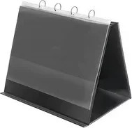 Veloflex Tischflipchart Schwarz B: 43,7 cm, H: 36 cm, T: 5 cm - Bild 1
