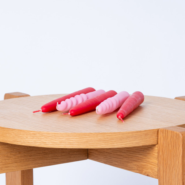 Stabkerzen Set in Rosa und Rot von BLUME2000, 5er-Set - Bild 1