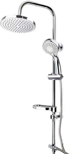 Euroshowers Duschsystem in Grau Chrom mit Kopfbrause und Handbrause, Höhe: 99 cm - Bild 1