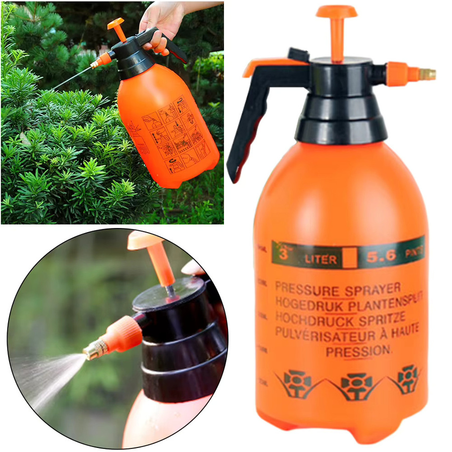 ATUOTIN Handdruck-Wassersprüher in Orange, verstellbarer manueller Gartensprüher und Desinfektionssprühflasche mit 2/3L Fassungsvermögen - Bild 2