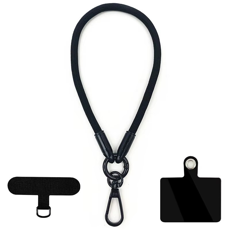 WSSHE Handy-Handgelenk-Lanyard in Gelb mit Kartenhalter und abnehmbarer Anhängerkette für iPhone und Samsung - Bild 4