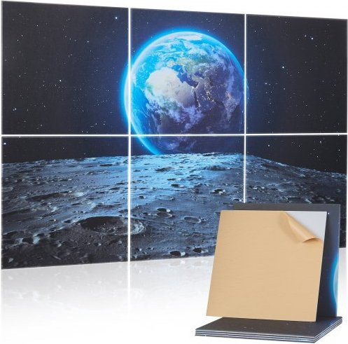 VEVOR 6er-Pack Akustikpaneele aus Polyesterfaser, Farbe Erde, B/H: 180 x 120 cm, Tiefe: 1 cm, selbstklebende Schalldämpfungs- und Absorptionsplatten für Studio, Büro und Heimkino - Bild 1