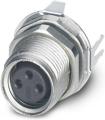 Phoenix Contact 1456116 Sensor-Aktor-Einbausteckverbinder M8 Buchse, 3 Polzahl, silber, Schraubanschluss - Bild 1