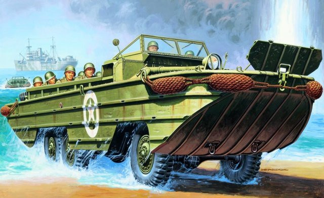 Italeri DUKW Amphibious Truck, Fahrzeuge, Grün - Bild 1
