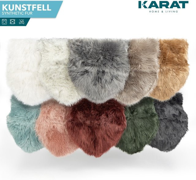 KARAT Kunstfell Nelly Dekofell Beige B: 90 cm, T: 90 cm, H: 1 cm - Bild 2