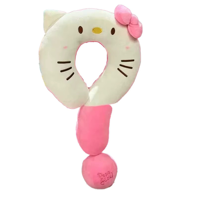 Aoger Hello Kitty Nackenkissen aus weichem Plüsch für Reisen und unterwegs - Bild 5