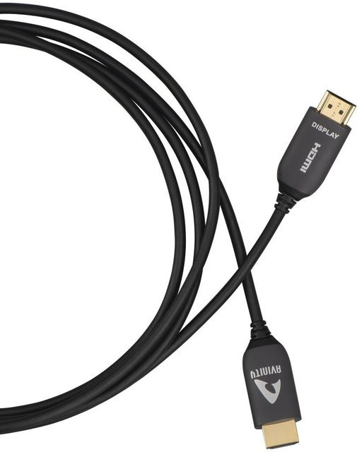AVINITY Optisches HDMI Kabel 8K ultradünn vergoldet Schwarz 15 m - Bild 1