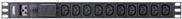 ATEN Basic PDU Series PE0210SG Stromverteilungseinheit in Schwarz mit 10 x IEC 60320 C13 Ausgängen und 1 x IEC 60320 C20 Eingang, 1U Rack-Einbau, 3,05 m Kabellänge - Bild 1