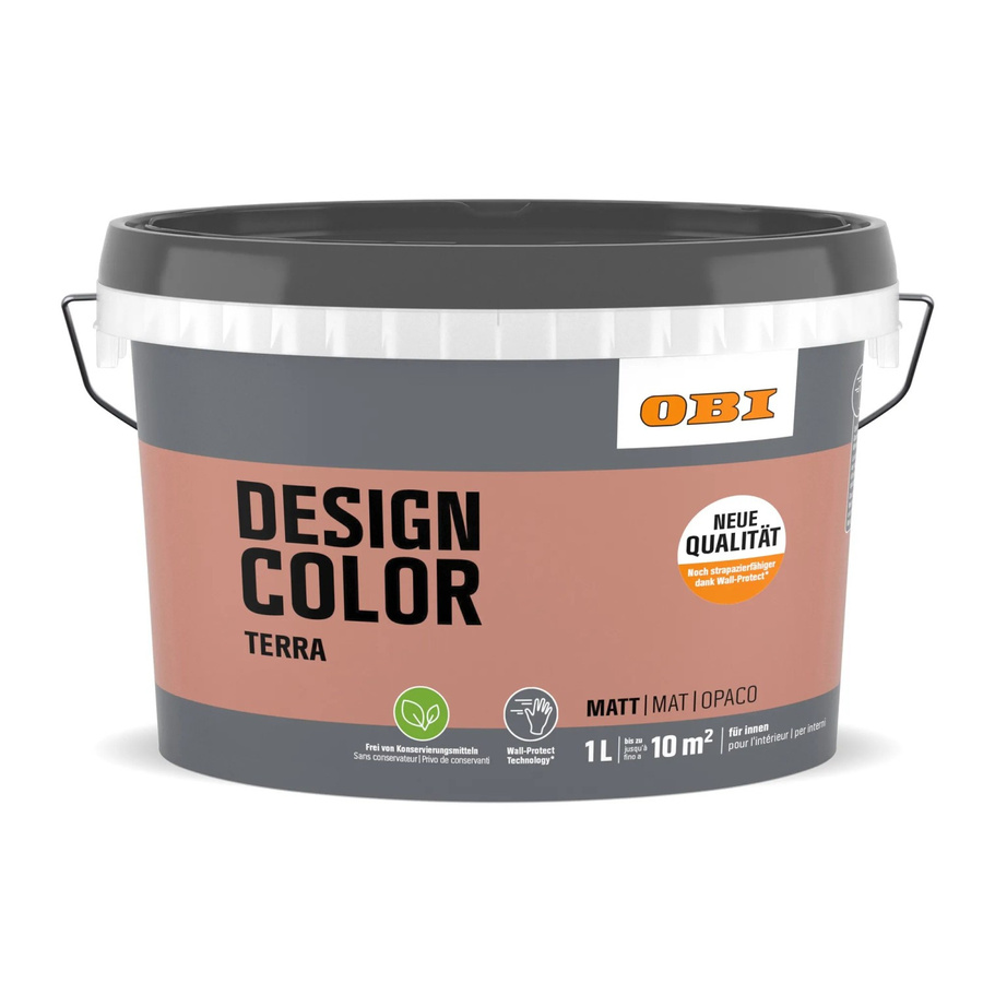 OBI Design Color 1 Dispersionfarbe Masonry in Terracotta Orange, wasserbasiert - Bild 2