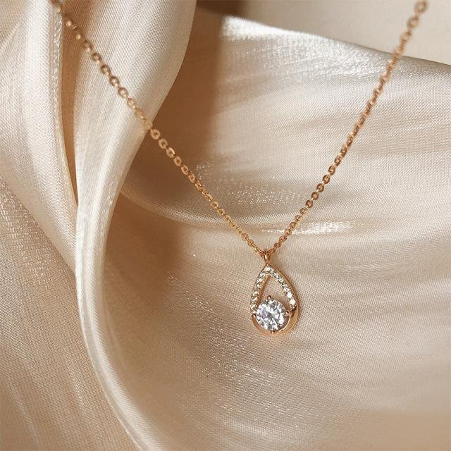 Halskette 925 Silber, Roségold, Zirkonia, Damen, 40cm - Bild 1
