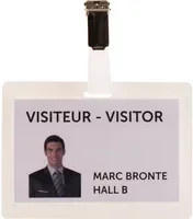 3L Office Namensschild aus Kunststoff in Transparent und Weiß für professionelle Zwecke - Bild 1