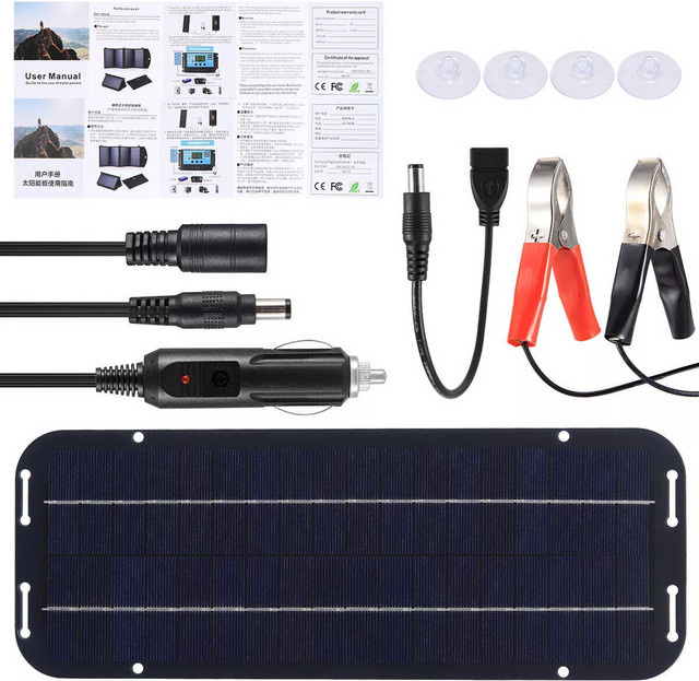 Tragbares 30W 12V Solar Panel Kit als wiederaufladbares Solar-Ladegerät für Caravan und Motorrad - Bild 1