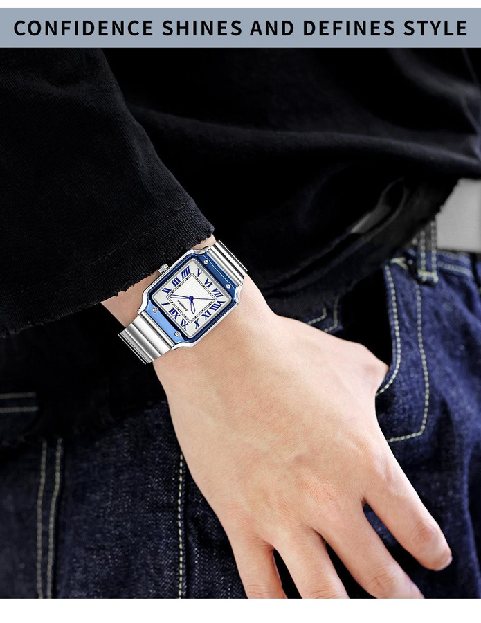 Sinobi Armbanduhr Edelstahl, Quarz, Silber, Herren - Bild 6