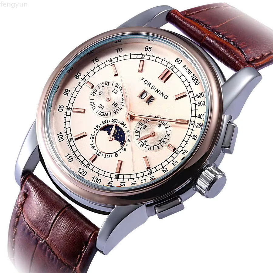 Von.Jovani Armbanduhr, Automatik, Edelstahl, Leder, Herren - Bild 5