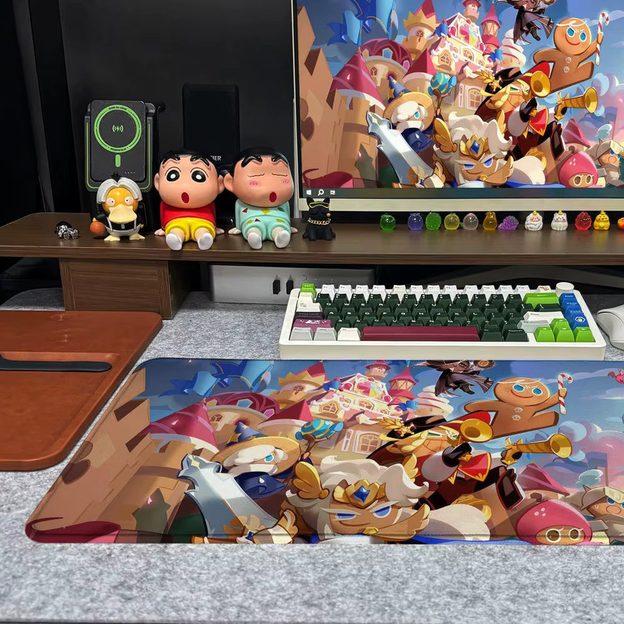C-Cookie Run Kingdom Mauspad XXL rutschfeste Gamer-Tastaturunterlage mit HD-Art Design in Schwarz und Multicolour, B/T: 90 x 40 cm - Bild 4