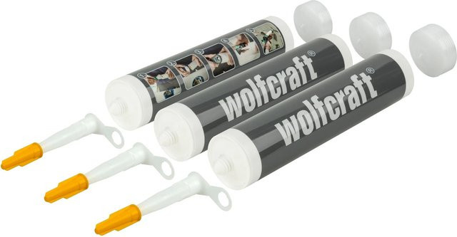 Wolfcraft Leerkartuschen 3er-Set, 310 ml, Grau-Weiß - Bild 1