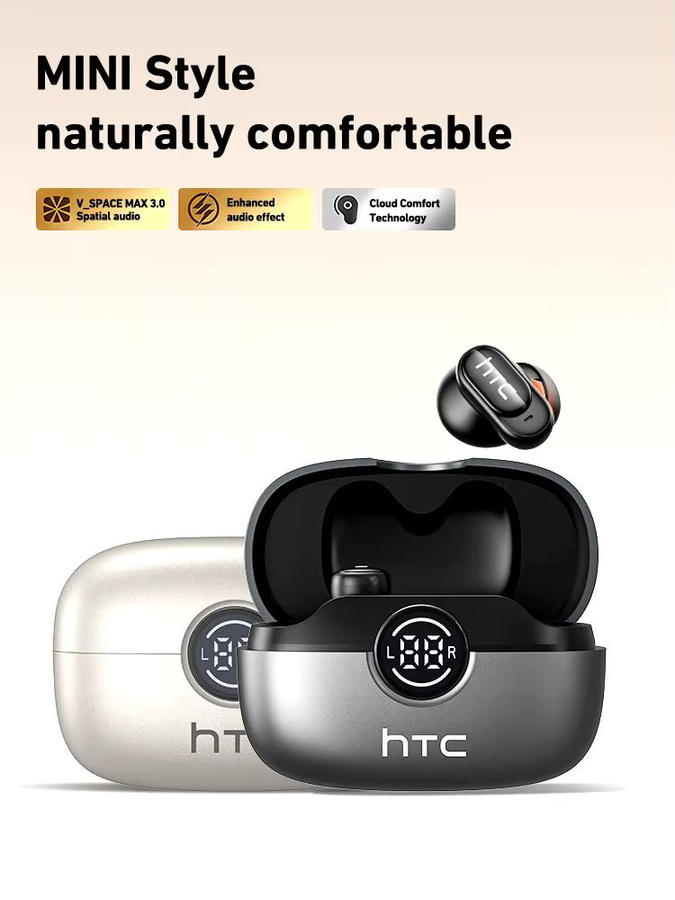 HTC NE79 TWS Kabellose Bluetooth-Kopfhörer mit KI-Übersetzer und Geräuschunterdrückung in Schwarz oder Blau - Bild 6