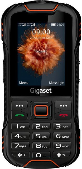 Gigaset GLX8 Plus Robustes 4G Tastenhandy Schwarz-Orange mit Bluetooth und 3,5 mm Klinkenanschluss - Bild 1