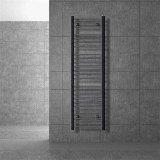 LuxeBath Badheizkörper Sahara Handtuchheizkörper Anthrazit mit Seitenanschluss B: 40 cm, H: 150 cm - Bild 1