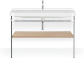 Duravit Möbelwaschtisch-Kombi Happy D.2 Plus in Weiß mit Konsole und 1 Waschbecken, B: 117,5 cm, T: 49 cm - Bild 1