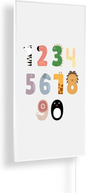 Könighaus Infrarotheizung Zahlen Kinderzimmer Edition, Weiß, 450 W - Bild 1