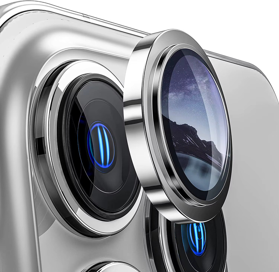 Gtey Titan Kameraobjektivschutz aus gehärtetem Glas für iPhone 13 bis 17 Pro Max in Grau, 2-3 Stück - Bild 2