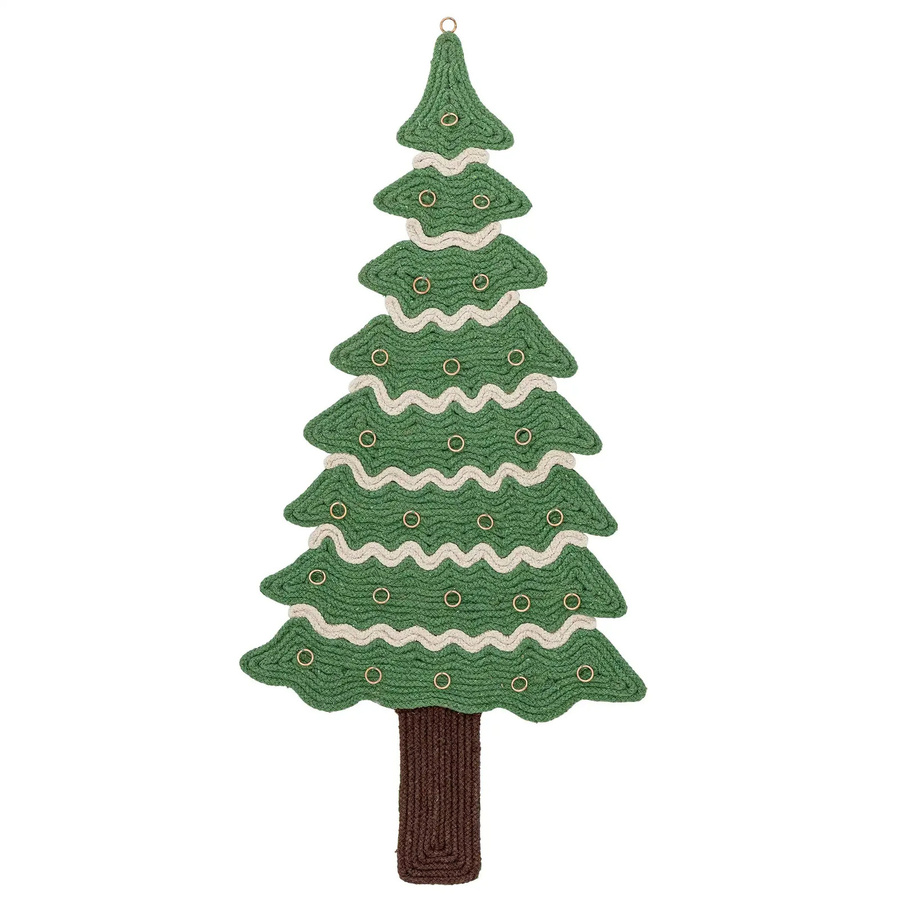 Bloomingville Adventskalender Weihnachtsbaum aus Baumwolle in Grün, Höhe: 90 cm - Bild 1