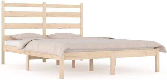 vidaXL Massivholzbett aus Kiefer in Braun, rustikales Bett B/T/H: 120 x 190 cm - Bild 1