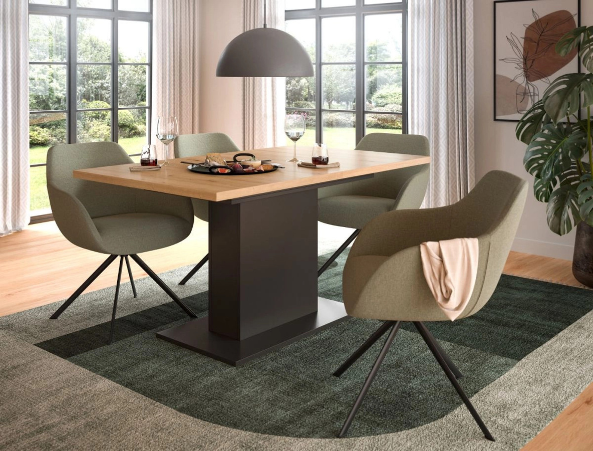 Inn.Furn Esstisch aus Eiche und Grau, ausziehbar, rechteckig - Bild 4